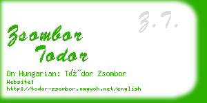 zsombor todor business card